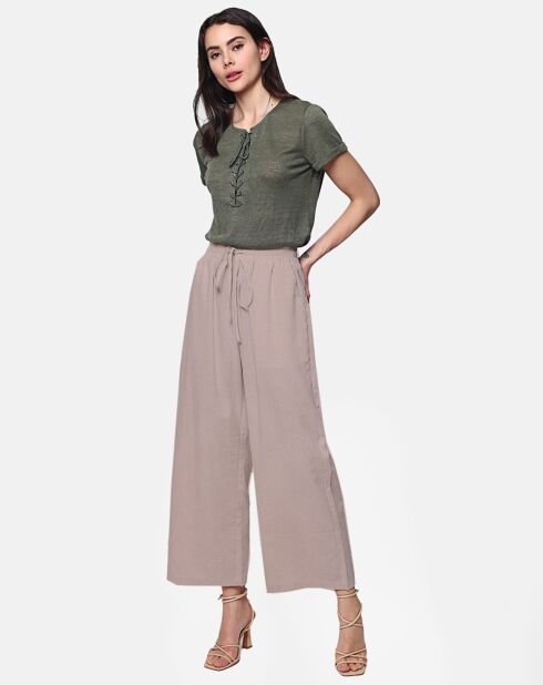Pantalon 100% Lin Solene desert