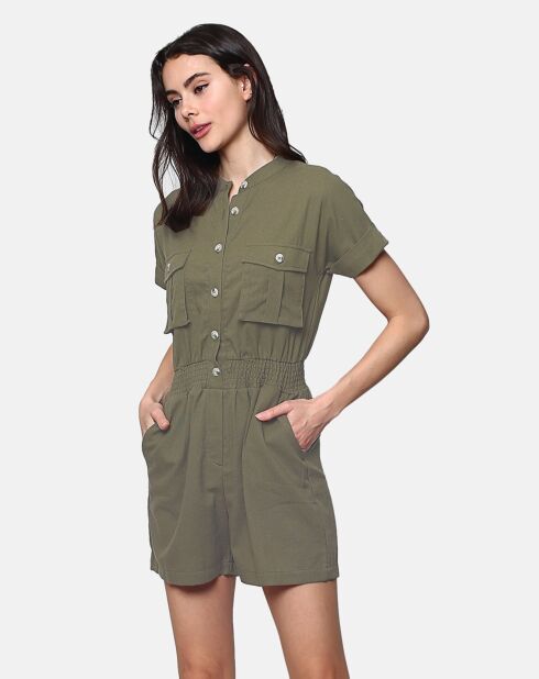 Combi-Short 100% Lin Marion kaki claire
