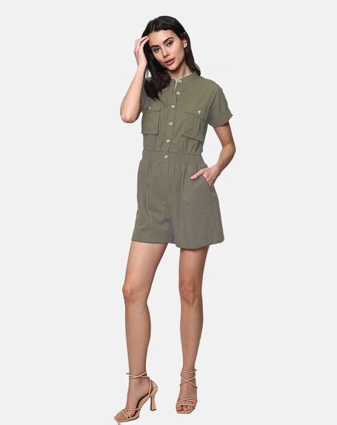 Combi-Short 100% Lin Marion kaki claire