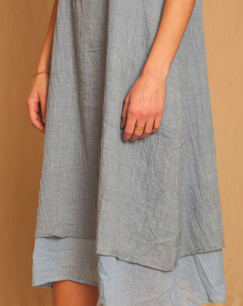 Robe 100% Lin Suzie bleu jean's