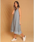 Robe 100% Lin Suzie bleu jean's