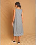 Robe 100% Lin Suzie bleu jean's