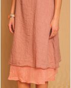 Robe 100% Lin Suzie rose bois