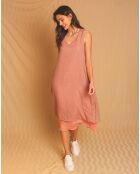 Robe 100% Lin Suzie rose bois