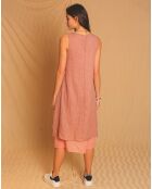 Robe 100% Lin Suzie rose bois