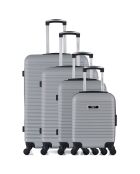 4 Valises 4 roues simples Brazilia-M 75/65/55/46 cm grises