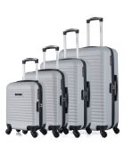 4 Valises 4 roues simples Brazilia-M 75/65/55/46 cm grises