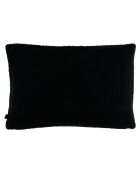 Housse de coussin bouclette Erode noire - 40x60 cm