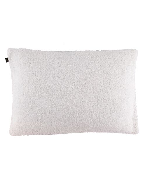 Housse de coussin bouclette Erode blanche - 40x60 cm