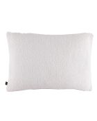 Housse de coussin bouclette Erode blanche - 40x60 cm