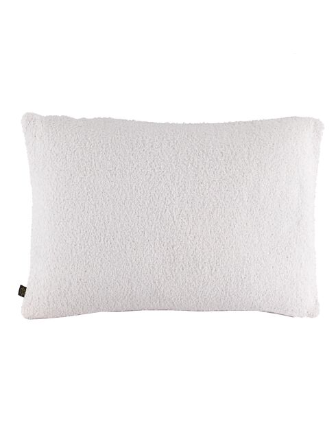 Housse de coussin bouclette Erode blanche - 40x60 cm