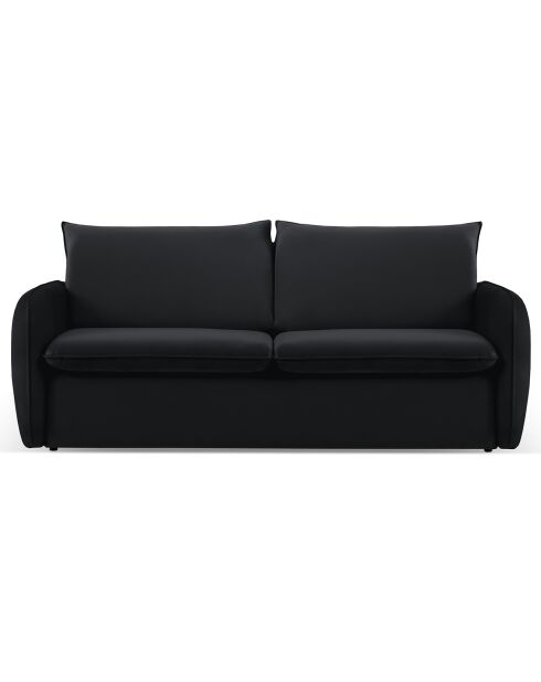Canapé Convertible Vienna 3 Places noir - 214x102x92 cm