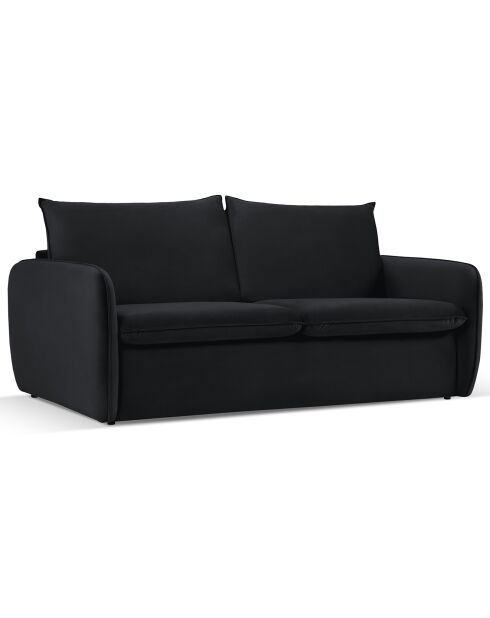 Canapé Convertible Vienna 3 Places noir - 214x102x92 cm