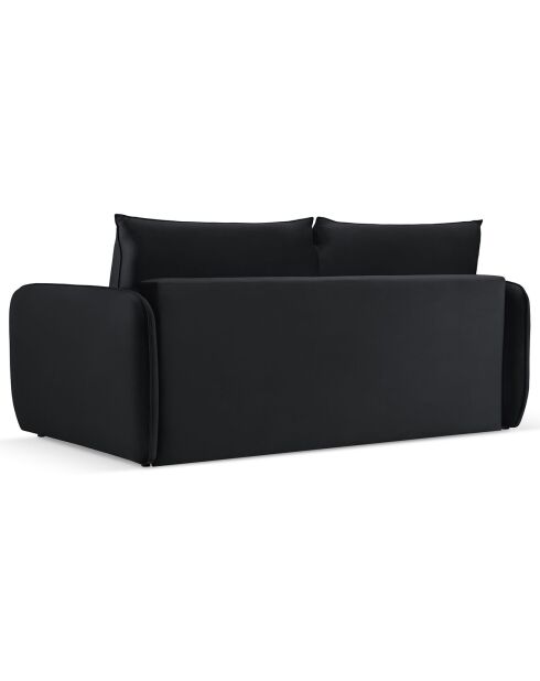 Canapé Convertible Vienna 3 Places noir - 214x102x92 cm