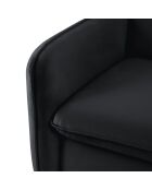 Canapé Convertible Vienna 3 Places noir - 214x102x92 cm