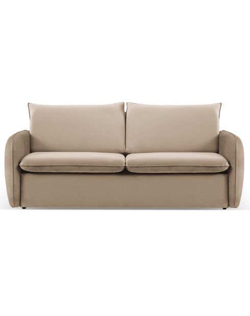 Canapé Convertible Vienna 3 Places beige - 214x102x92 cm