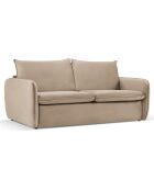 Canapé Convertible Vienna 3 Places beige - 214x102x92 cm
