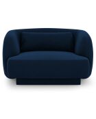 Fauteuil Velours Tulum bleu roi - 109x85x74 cm