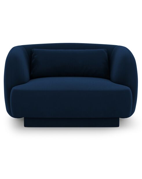 Fauteuil Velours Tulum bleu roi - 109x85x74 cm