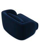 Fauteuil Velours Tulum bleu roi - 109x85x74 cm