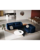 Fauteuil Velours Tulum bleu roi - 109x85x74 cm
