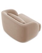 Fauteuil Velours Tulum beige - 109x85x74 cm