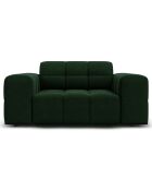 Fauteuil Velours Chicago vert bouteille - 124x102x70 cm