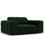Fauteuil Velours Chicago vert bouteille - 124x102x70 cm