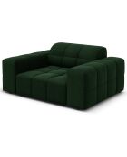 Fauteuil Velours Chicago vert bouteille - 124x102x70 cm
