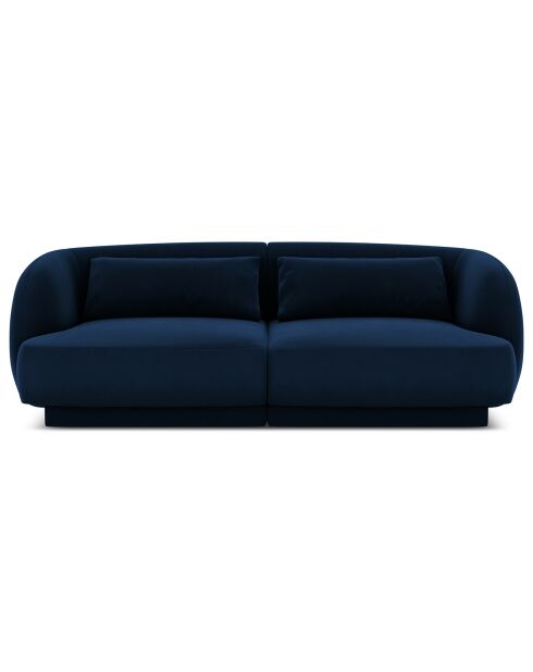 Canapé Velours Tulum 2 Places bleu roi - 184x85x74 cm