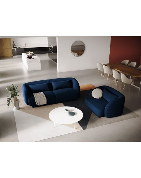 Canapé Velours Tulum 2 Places bleu roi - 184x85x74 cm