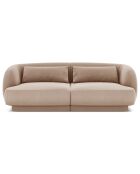Canapé Velours Tulum 2 Places beige - 184x85x74 cm