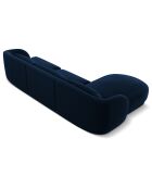 Canapé d'angle Gauche Velours Tulum 4 Places bleu roi - 259x155x74 cm