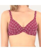Haut de maillot de bain Como rouge cerise