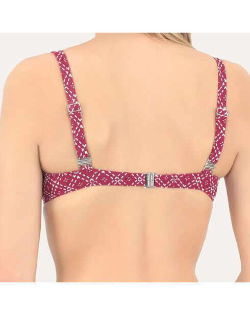 Haut de maillot de bain Como rouge cerise