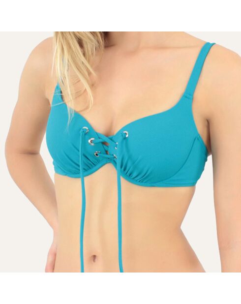 Haut de maillot de bain Darling bleu turquoise