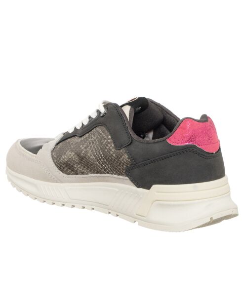 Sneakers Dalton python/beige/gris/rose