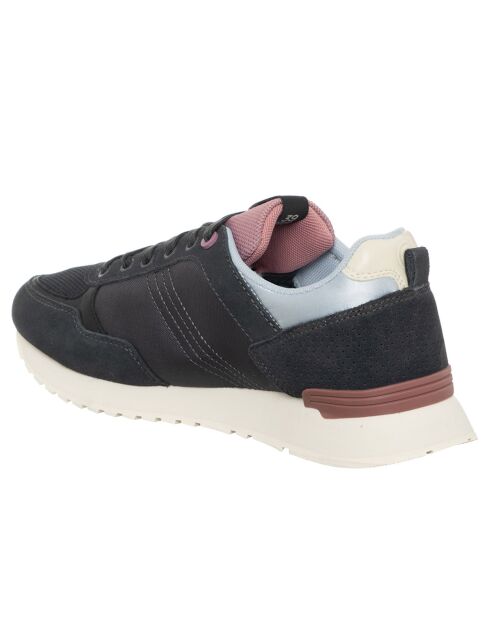 Sneakers en Cuir Travis anthracite/beige