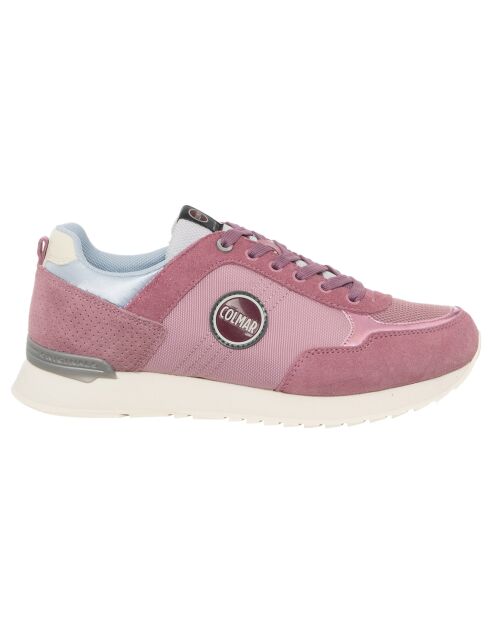 Sneakers en Cuir Travis vieux rose