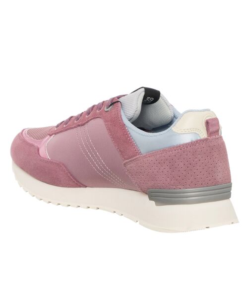 Sneakers en Cuir Travis vieux rose