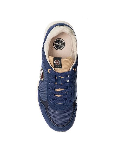 Sneakers en Cuir Travis bleu marine/doré