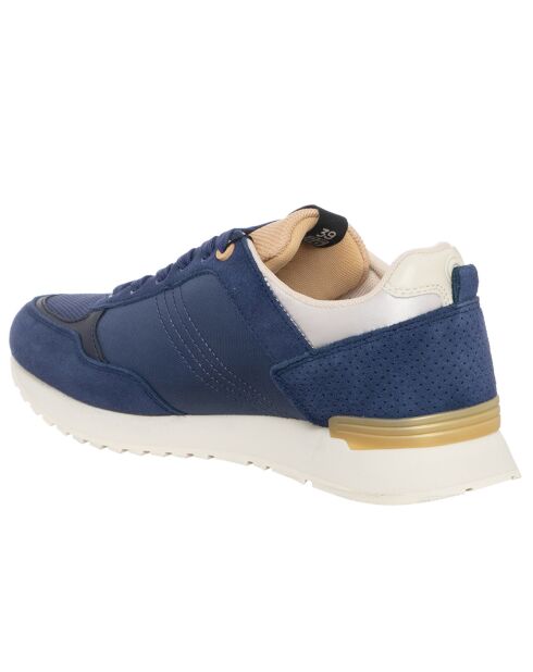 Sneakers en Cuir Travis bleu marine/doré