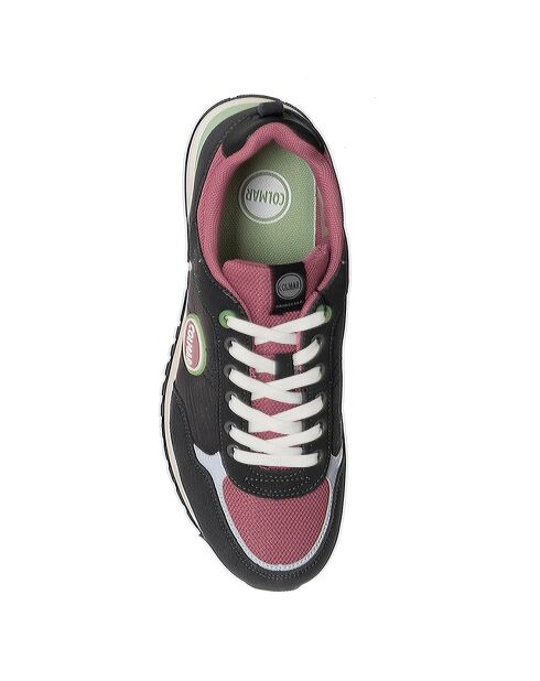 Sneakers en Cuir Travis anthracite/rose