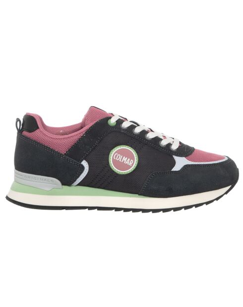 Sneakers en Cuir Travis anthracite/rose