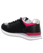 Sneakers en Cuir Travis noir/fuchsia