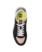 Sneakers en Cuir Travis noir/rose/jaune