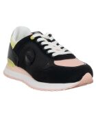 Sneakers en Cuir Travis noir/rose/jaune