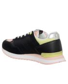 Sneakers en Cuir Travis noir/rose/jaune