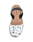 Avarcas in pelle con stelle bianche
