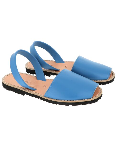Avarcas de piel capri azul